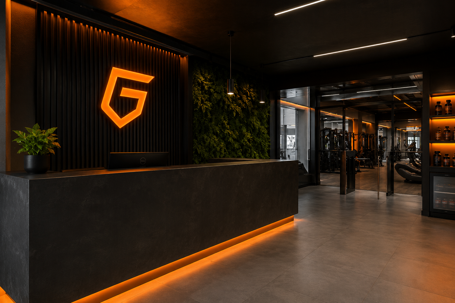 Recepção da academia Gym Brasil