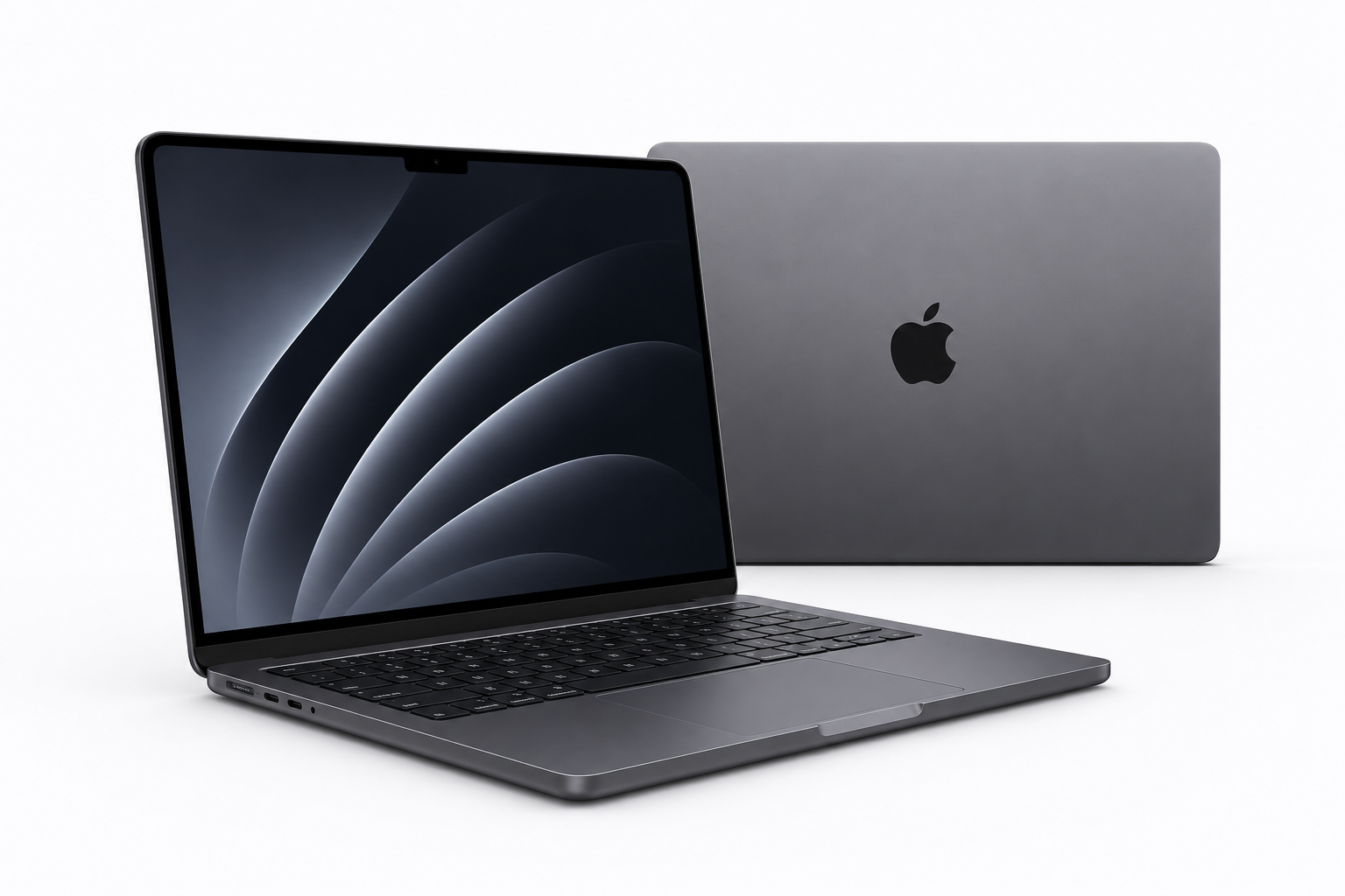 MacBook M5 em fundo claro